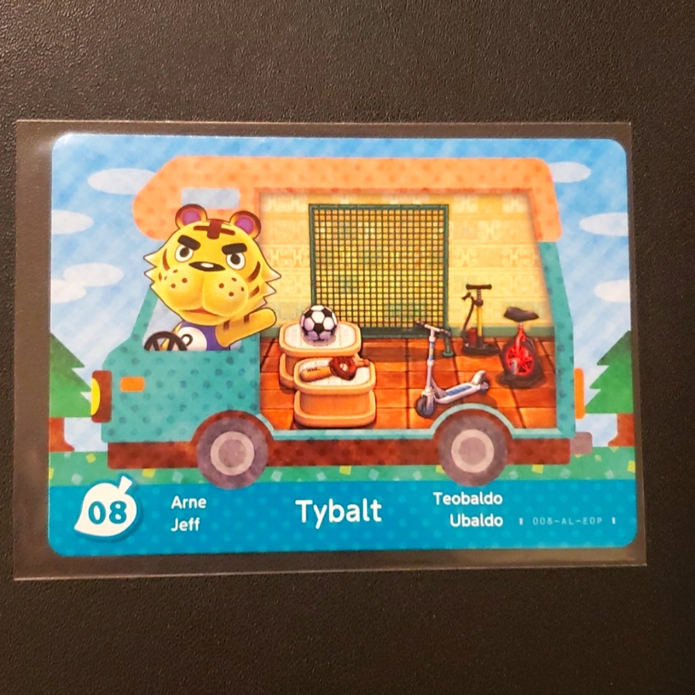 Tybalt 08 welcome amiibo RV card animal crossing ACNH Nintendo switch